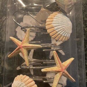 Avanti Coastal Shower Hooks with Starfish & Shell Charms